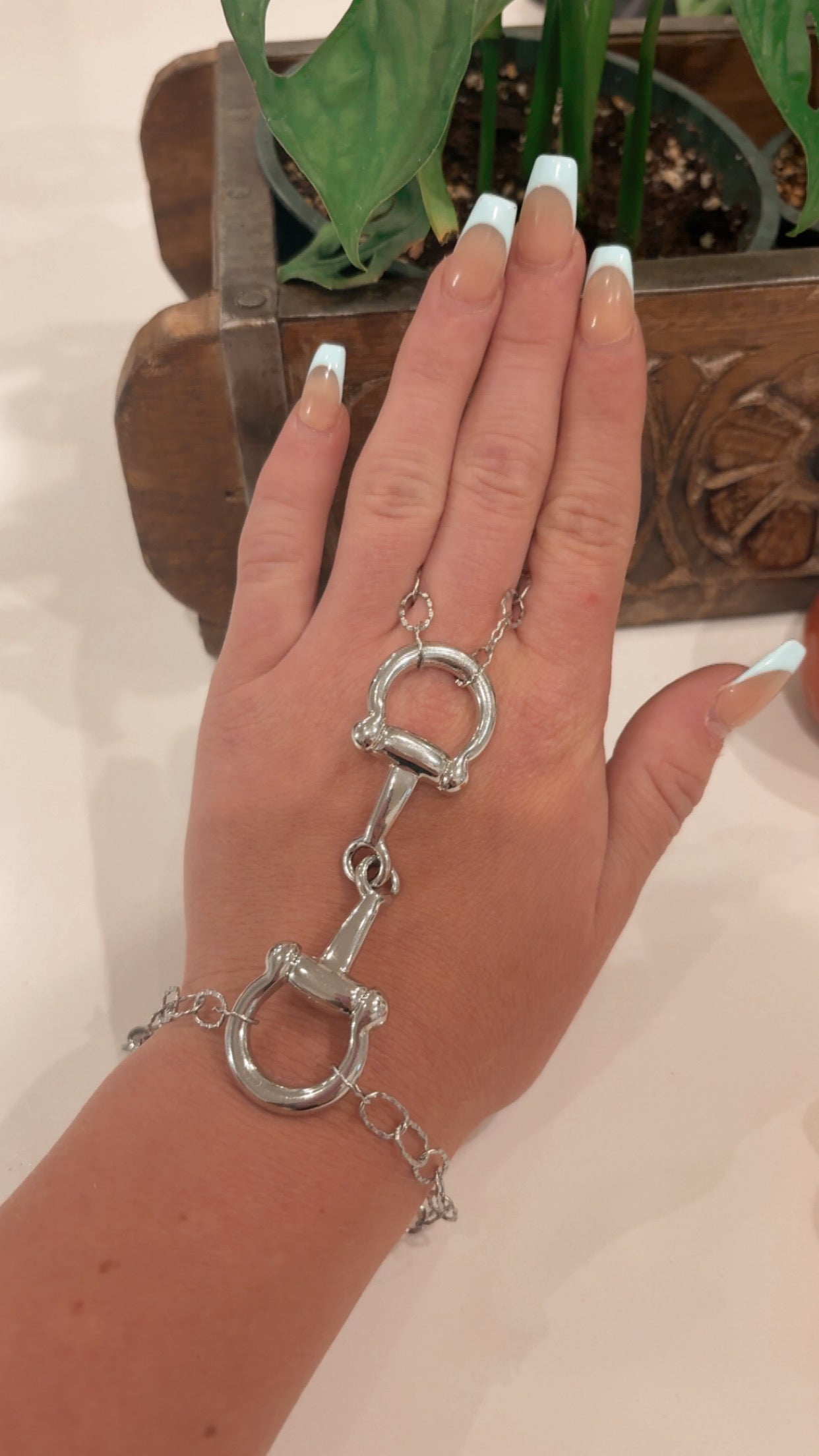 Sterling Snaffle Handchain