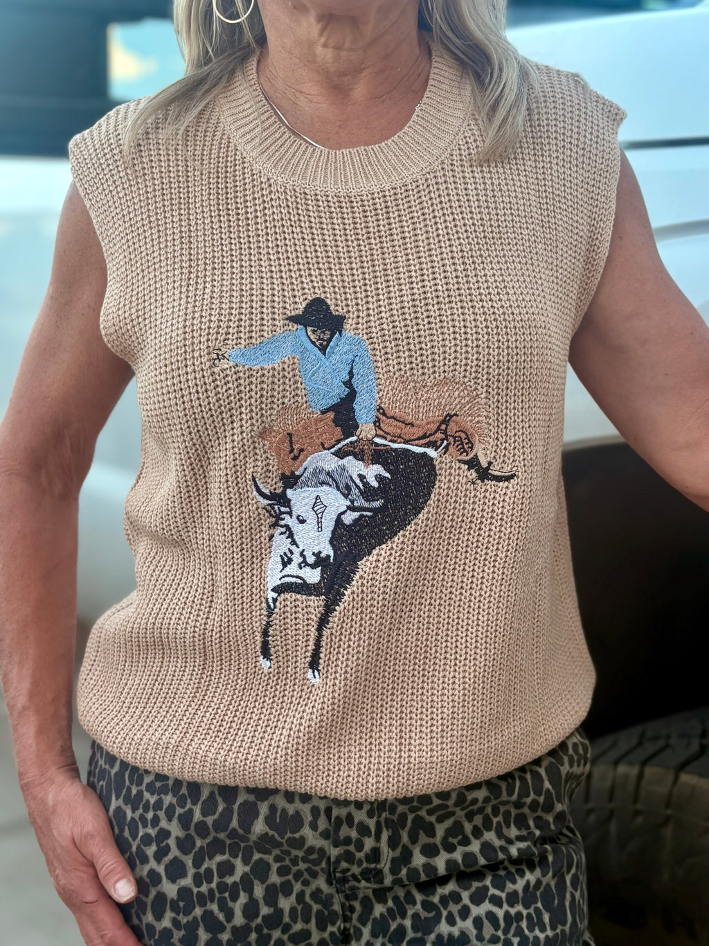 Buckin’ Babe Sweater Vest
