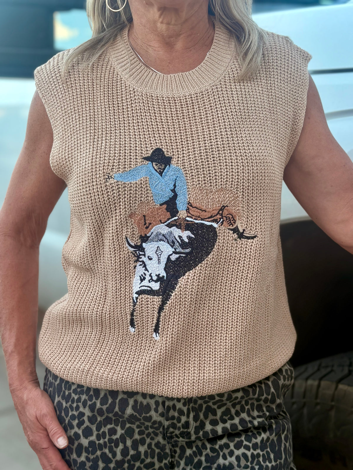 Buckin’ Babe Sweater Vest